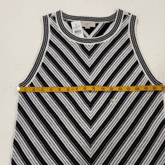 LOFT Chevron Black and White Tank Top - Picture 5 of 5